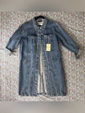 Blue Age Women's Denim Long Trench Coat